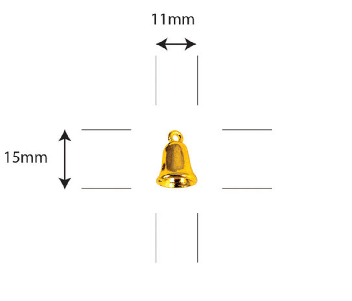 Craft Consortium Tis the Season Metal Charms Gold Bells (CCMCHRM037) Craft Consortium Tis the Season Metal Charms Gold Bells (CCMCHRM037)