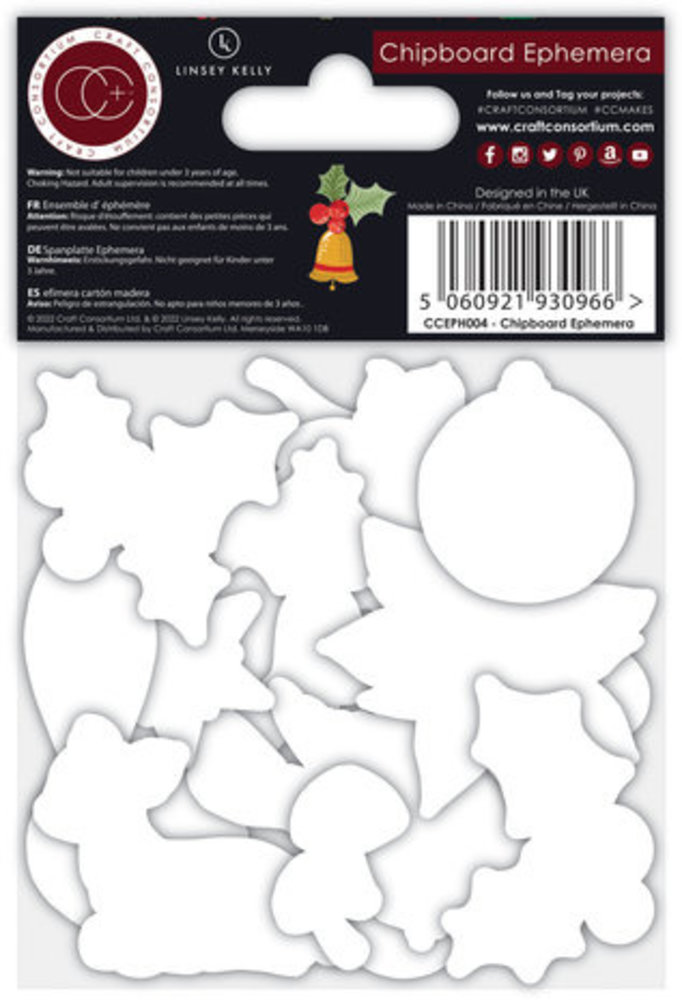 Craft Consortium Tis the Season Chipboard Ephemera (CCEPH004)
