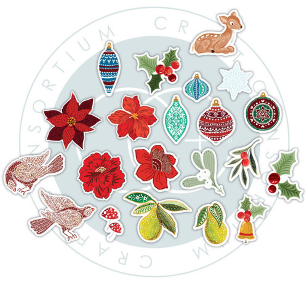 Craft Consortium Tis the Season Chipboard Ephemera (CCEPH004)