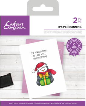 Crafter's Companion Punny Christmas Clear Stamp It’s Penguinning (CC-STP-ITPE) Crafter's Companion Punny Christmas Clear Stamp It’s Penguinning (CC-STP-ITPE)
