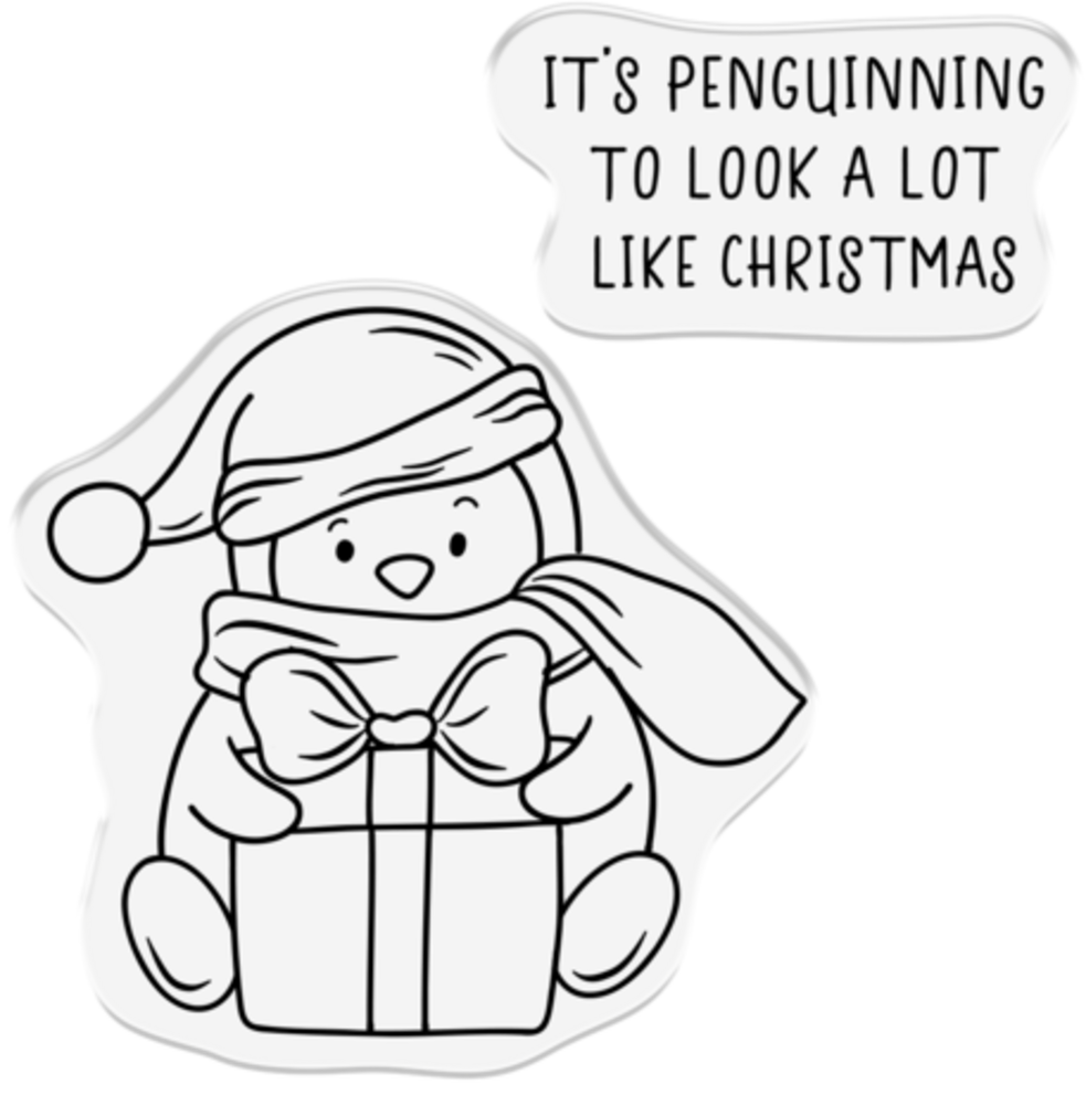 Crafter's Companion Punny Christmas Clear Stamp It’s Penguinning (CC-STP-ITPE) Crafter's Companion Punny Christmas Clear Stamp It’s Penguinning (CC-STP-ITPE)