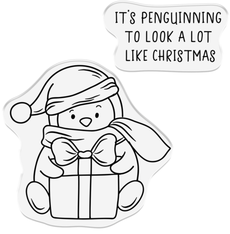 Crafter's Companion Punny Christmas Clear Stamp It’s Penguinning (CC-STP-ITPE) Crafter's Companion Punny Christmas Clear Stamp It’s Penguinning (CC-STP-ITPE)