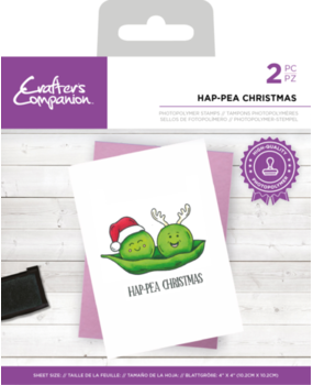 Crafter's Companion Punny Christmas Clear Stamp Hap-pea Christmas (CC-STP-HPEC) Crafter's Companion Punny Christmas Clear Stamp Hap-pea Christmas (CC-STP-HPEC)