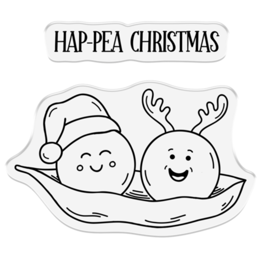Crafter's Companion Punny Christmas Clear Stamp Hap-pea Christmas (CC-STP-HPEC) Crafter's Companion Punny Christmas Clear Stamp Hap-pea Christmas (CC-STP-HPEC)