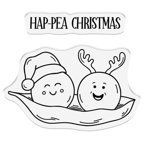 Crafter's Companion Punny Christmas Clear Stamp Hap-pea Christmas (CC-STP-HPEC) Crafter's Companion Punny Christmas Clear Stamp Hap-pea Christmas (CC-STP-HPEC)