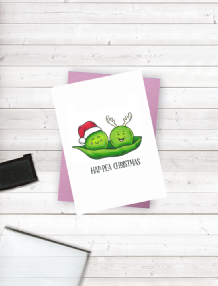 Crafter's Companion Punny Christmas Clear Stamp Hap-pea Christmas (CC-STP-HPEC) Crafter's Companion Punny Christmas Clear Stamp Hap-pea Christmas (CC-STP-HPEC)