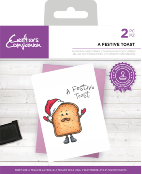 Crafter's Companion Punny Christmas Clear Stamp A Festive Toast (CC-STP-AFET) Crafter's Companion Punny Christmas Clear Stamp A Festive Toast (CC-STP-AFET)