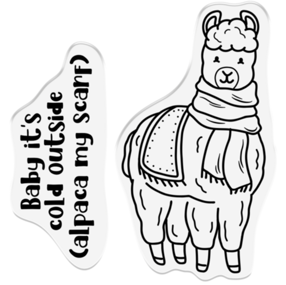 Crafter's Companion Punny Christmas Clear Stamp Alpaca my Scarf (CC-STP-ALMS) Crafter's Companion Punny Christmas Clear Stamp Alpaca my Scarf (CC-STP-ALMS)