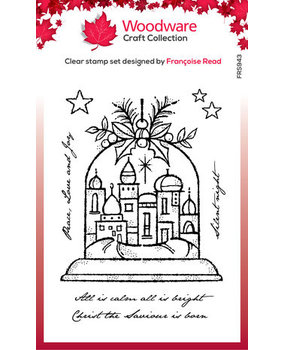 Woodware Silent Night Globe Clear Stamps (FRS943) Woodware Silent Night Globe Clear Stamps (FRS943)