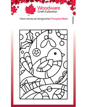 Woodware Robin Panel Clear Stamps (FRS946) Woodware Robin Panel Clear Stamps (FRS946)