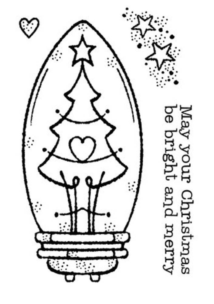 Woodware Tree Light Bulb Clear Stamps (FRM045) Woodware Tree Light Bulb Clear Stamps (FRM045)