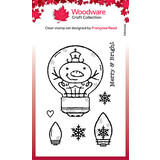 Woodware Snowman Light Bulb Clear Stamps (FRM046)
