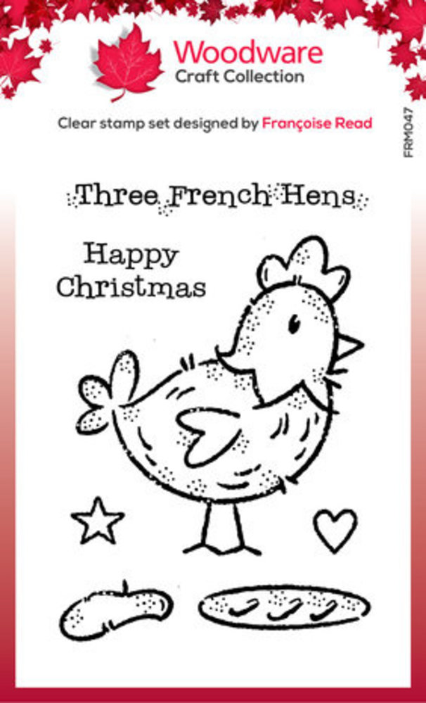 Woodware French Hen Clear Stamps (FRM047) Woodware French Hen Clear Stamps (FRM047)