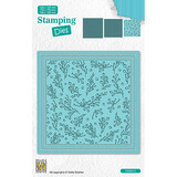 Nellie Snellen Stamping Dies Square Christmas Branches with Berries (STAD015)*
