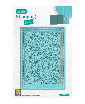 Nellie Snellen Stamping Dies Rectangle Christmas Branches with Berries (STAD018)* Nellie Snellen Stamping Dies Rectangle Christmas Branches with Berries (STAD018)*