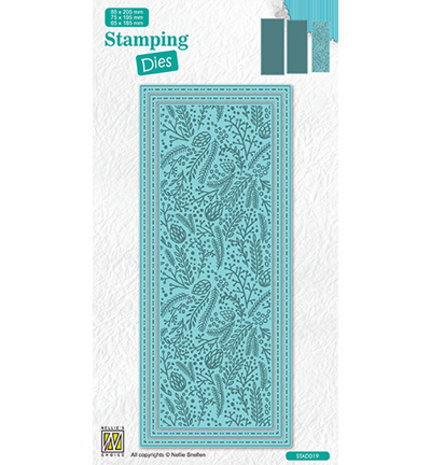 Nellie Snellen Stamping Dies Slimline Christmas Branches with Berries (STAD019) Nellie Snellen Stamping Dies Slimline Christmas Branches with Berries (STAD019)