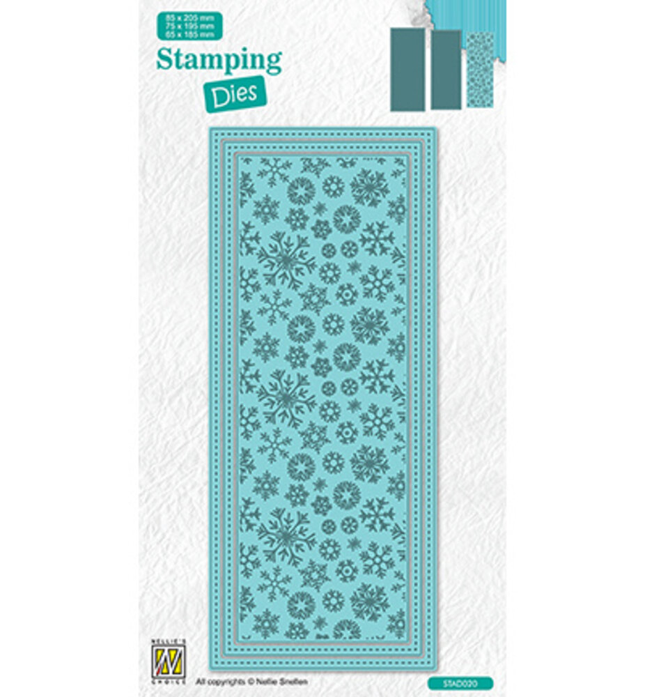 Nellie Snellen Stamping Dies Slimline Christmas Snowflakes (STAD020)