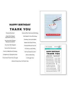 Spellbinders Warm Wishes Camper Sweet & Savory Sentiments Clear Stamp (STP-138)