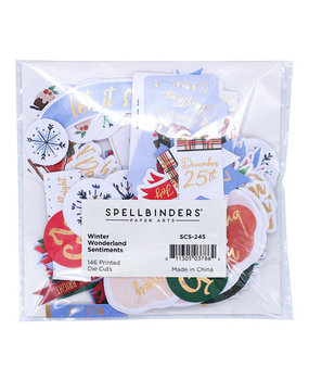 Spellbinders Winter Wonderland Printed Die Cut Sentiments (SCS-245)