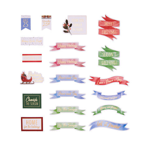 Spellbinders Winter Wonderland Printed Die Cut Sentiments (SCS-245)