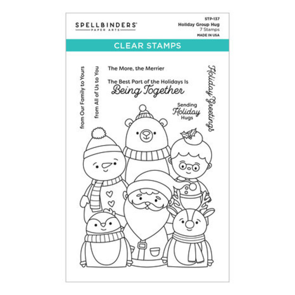 Spellbinders Tinsel Time Holiday Group Hug Clear Stamp (STP-137) Spellbinders Tinsel Time Holiday Group Hug Clear Stamp (STP-137)