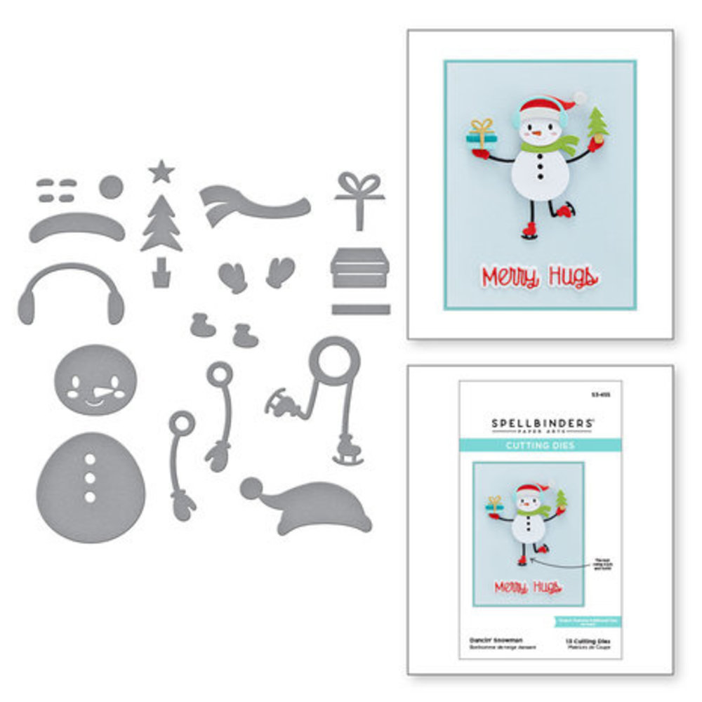 Spellbinders Tinsel Time Snijmal Dancin' Snowman (S3-455) Spellbinders Tinsel Time Snijmal Dancin' Snowman (S3-455)