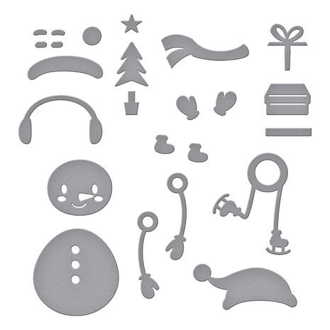 Spellbinders Tinsel Time Snijmal Dancin' Snowman (S3-455) Spellbinders Tinsel Time Snijmal Dancin' Snowman (S3-455)