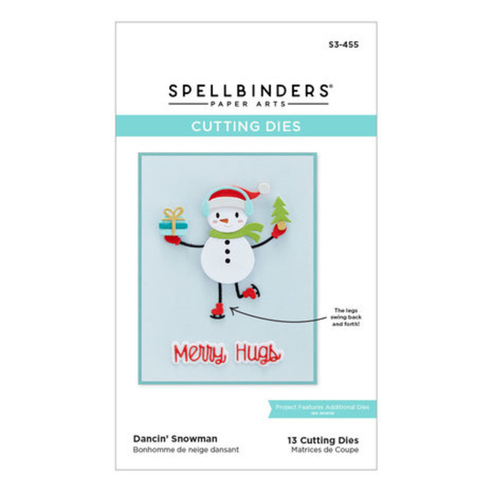Spellbinders Tinsel Time Snijmal Dancin' Snowman (S3-455) Spellbinders Tinsel Time Snijmal Dancin' Snowman (S3-455)