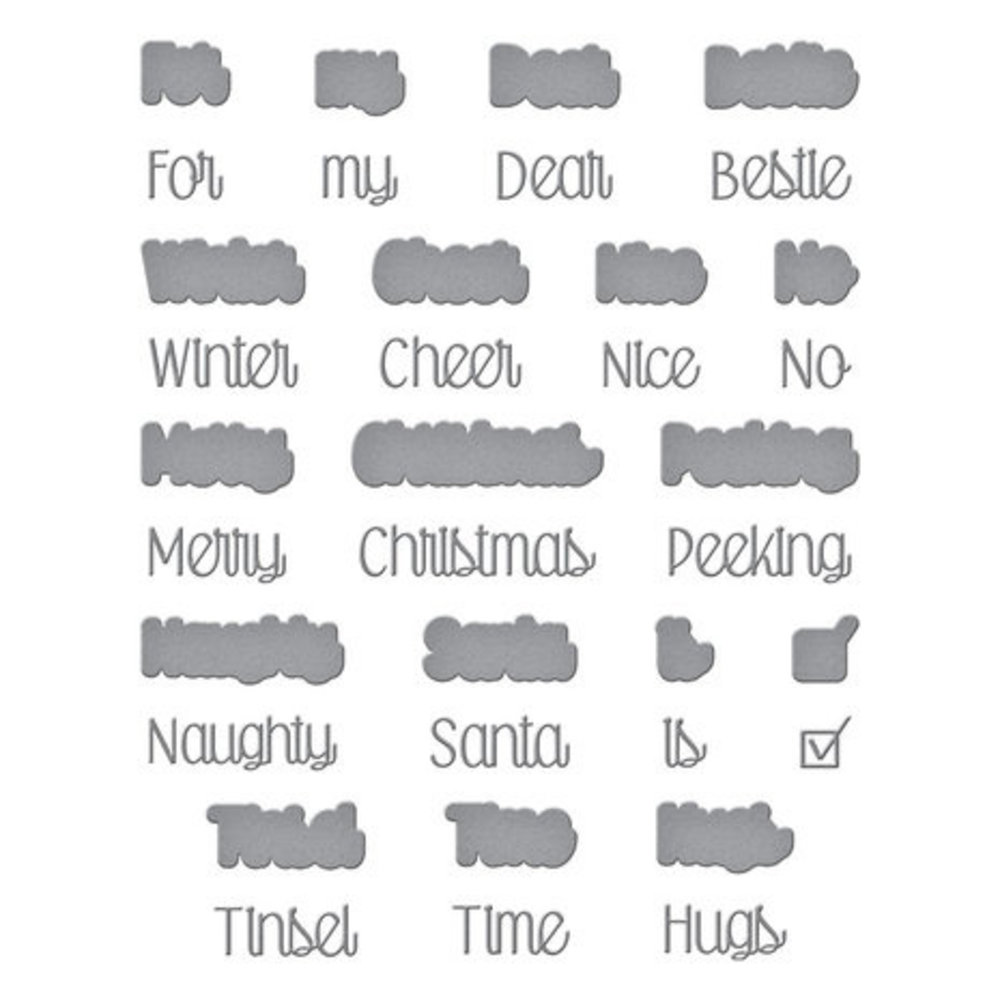 Spellbinders Tinsel Time Snijmal Sentiments (S4-1224)