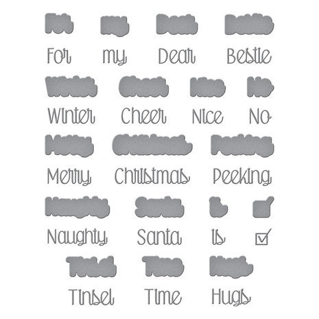 Spellbinders Tinsel Time Snijmal Sentiments (S4-1224)