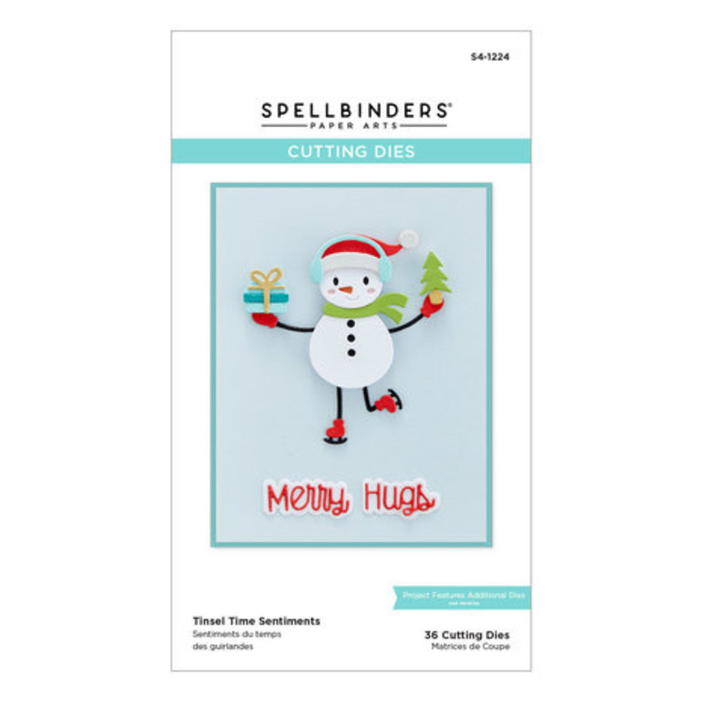 Spellbinders Tinsel Time Snijmal Sentiments (S4-1224)