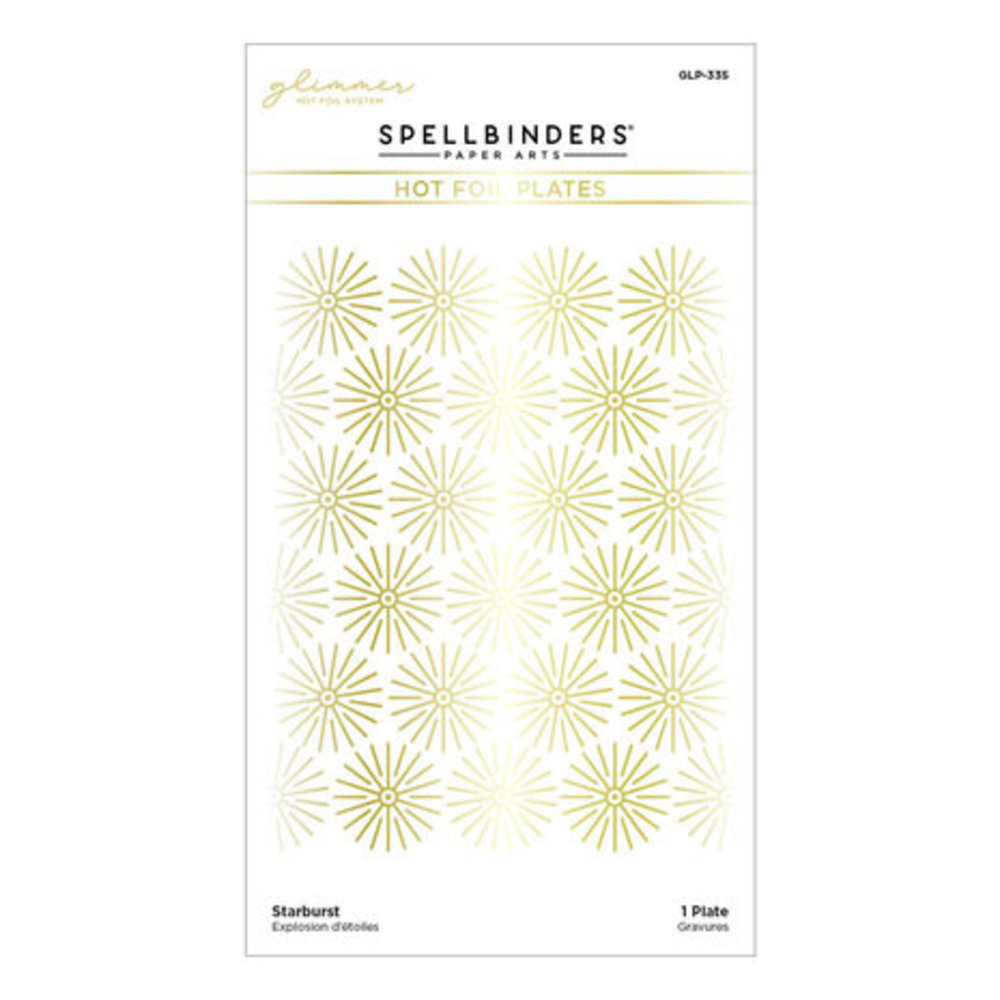 Spellbinders Tinsel Time Starburst Glimmer Hot Foil Plate (GLP-335) Spellbinders Tinsel Time Starburst Glimmer Hot Foil Plate (GLP-335)