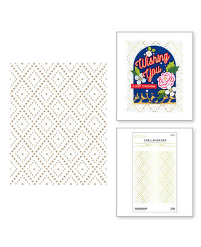 Spellbinders Tinsel Time Dazzling Diamonds Glimmer Hot Foil Plate (GLP-341) Spellbinders Tinsel Time Dazzling Diamonds Glimmer Hot Foil Plate (GLP-341)