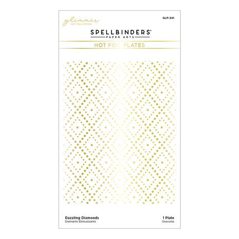 Spellbinders Tinsel Time Dazzling Diamonds Glimmer Hot Foil Plate (GLP-341)