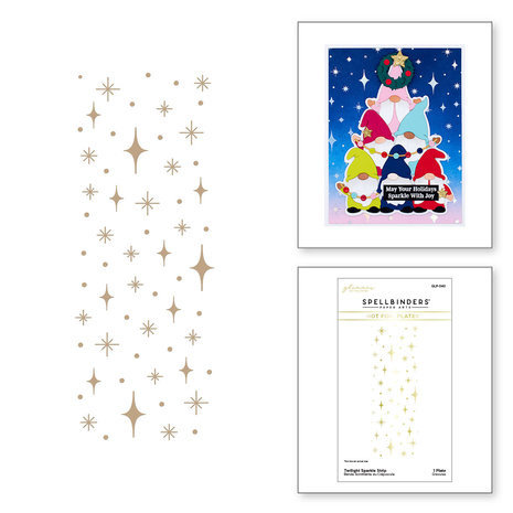 Spellbinders Gnome for Christmas Twilight Sparkle Strip Glimmer Hot Foil Plate (GLP-340) Spellbinders Gnome for Christmas Twilight Sparkle Strip Glimmer Hot Foil Plate (GLP-340)