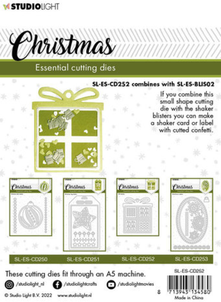 Studio Light Christmas Snijmal Gift Shaker (SL-ES-CD252) Studio Light Christmas Snijmal Gift Shaker (SL-ES-CD252)