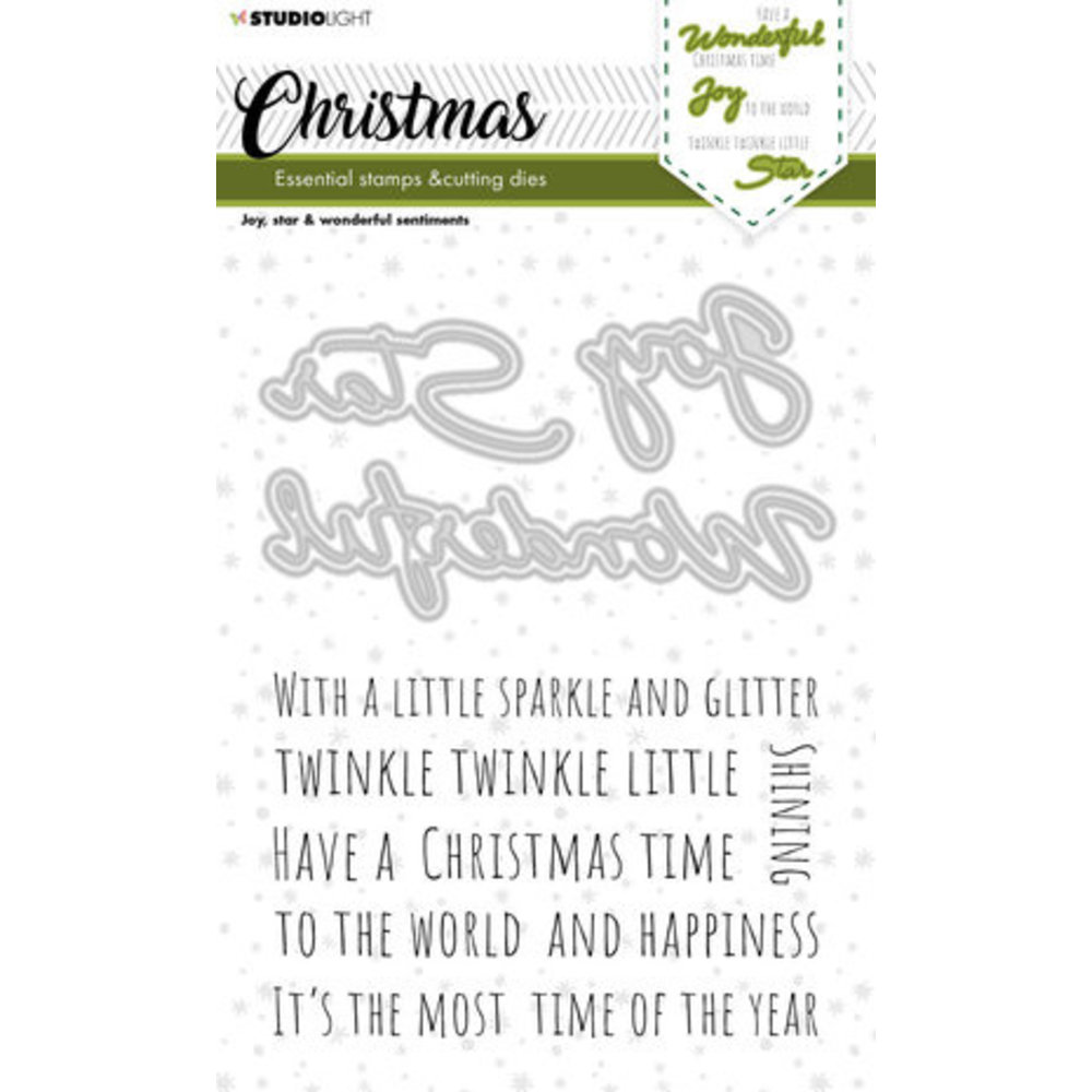Studio Light Christmas Stamp & Die Joy Star & Wonderful Sentiments (SL ...