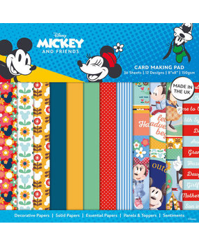 Disney Mickey & Minnie Mouse 8x8 Inch Card Making Pad (DYP0015)