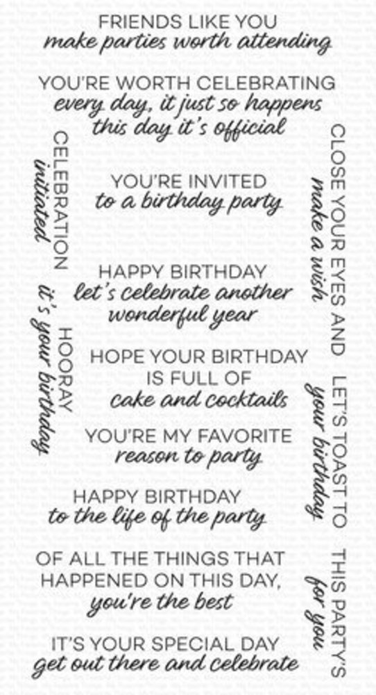 My Favorite Things Let's Celebrate Clear Stamps (CS-716) My Favorite Things Let's Celebrate Clear Stamps (CS-716)