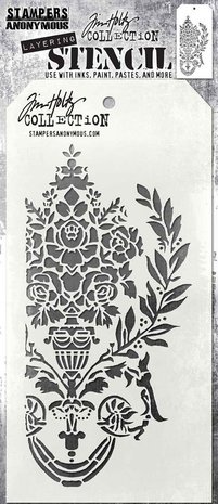 Stampers Anonymous Tim Holtz Crest Layering Stencil (THS161) Stampers Anonymous Tim Holtz Crest Layering Stencil (THS161)