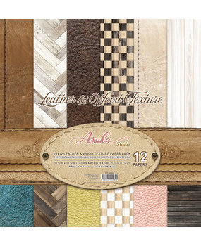 Memory Place Leather & Wood Texture 12x12 Inch Paper Pack (MP-60984)