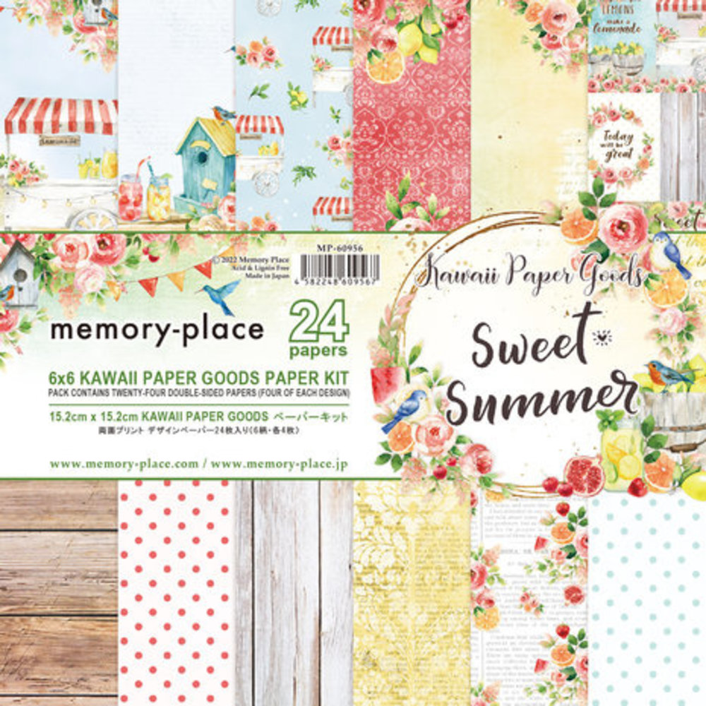 Memory Place Kawaii Paper Goods Sweet Summer 6x6 Inch Paper Kit (MP-60956) Memory Place Kawaii Paper Goods Sweet Summer 6x6 Inch Paper Kit (MP-60956)