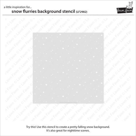 Lawn Fawn Snow Flurries Background Stencil (LF2982) Lawn Fawn Snow Flurries Background Stencil (LF2982)