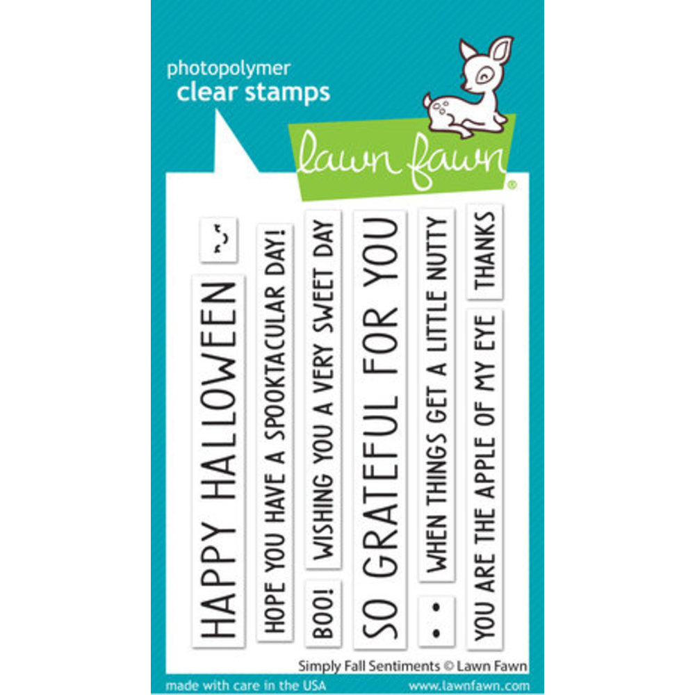 Lawn Fawn Simply Fall Sentiments Clear Stamps (LF2934) - Paperpads.nl
