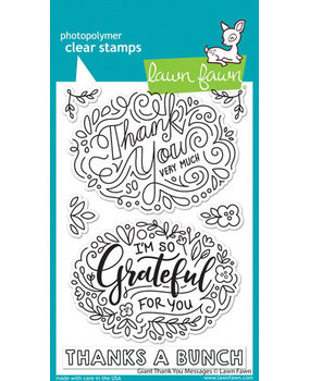 Lawn Fawn Giant Thank You Messages Clear Stamps (LF2935)