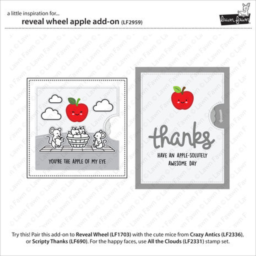 Lawn Fawn Reveal Wheel Apple Add-on Dies (LF2959)