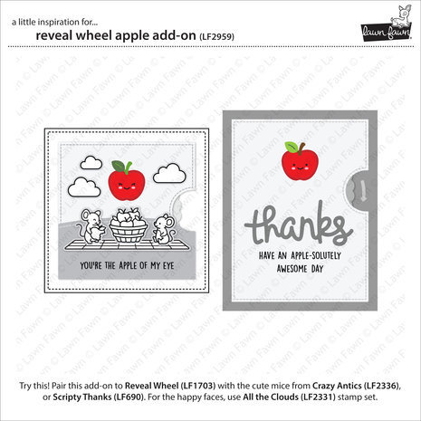 Lawn Fawn Reveal Wheel Apple Add-on Dies (LF2959)