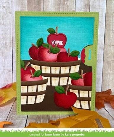 Lawn Fawn Reveal Wheel Apple Add-on Dies (LF2959)