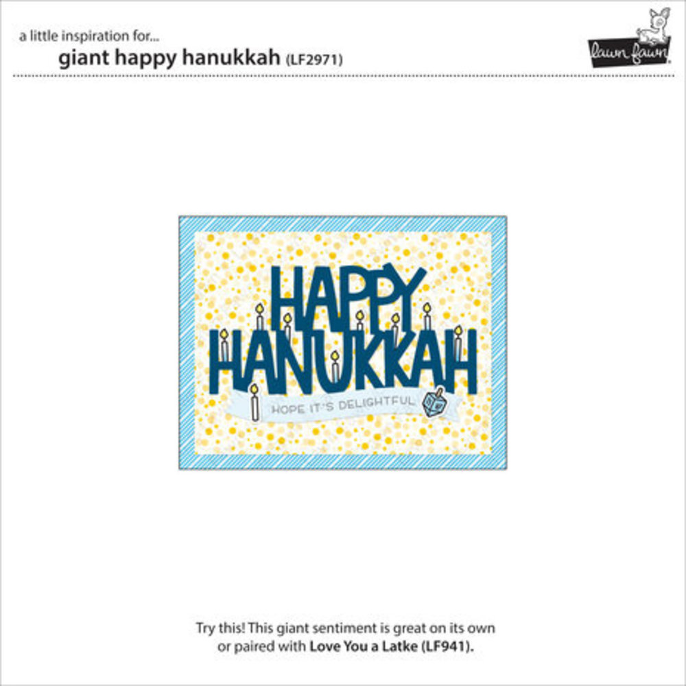 Lawn Fawn Giant Happy Hanukkah Dies (LF2971) Lawn Fawn Giant Happy Hanukkah Dies (LF2971)