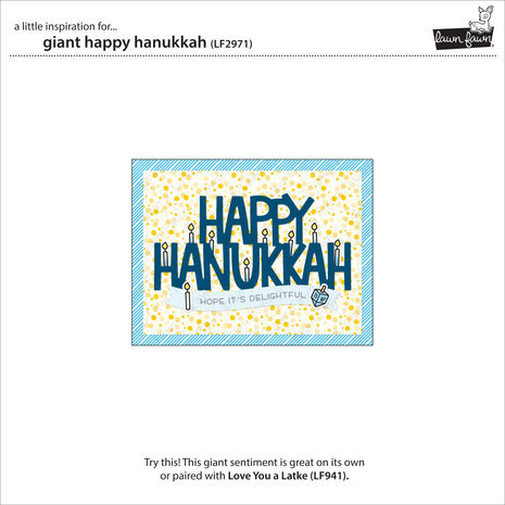 Lawn Fawn Giant Happy Hanukkah Dies (LF2971) Lawn Fawn Giant Happy Hanukkah Dies (LF2971)